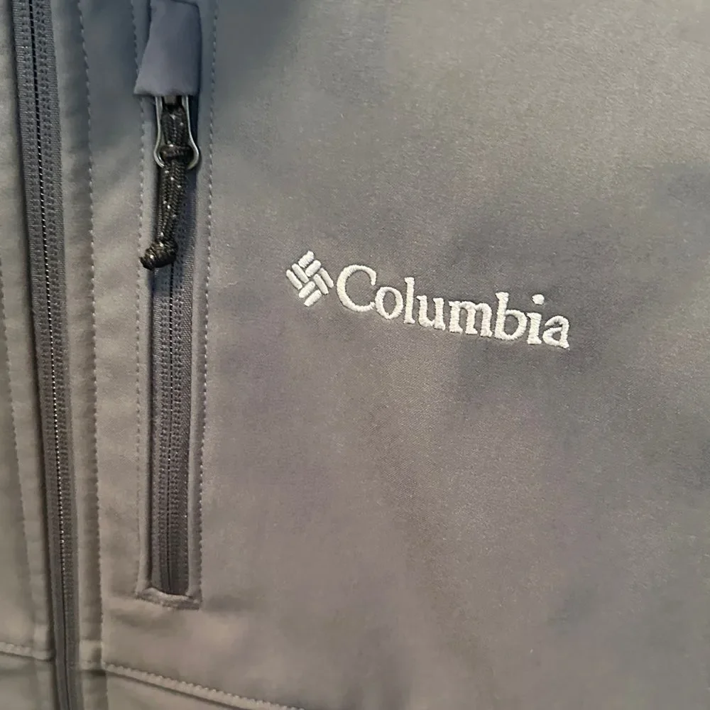 Columbia Men's Charcoal Softshell Jacket Pockets Size M - Picture 5 of 8
